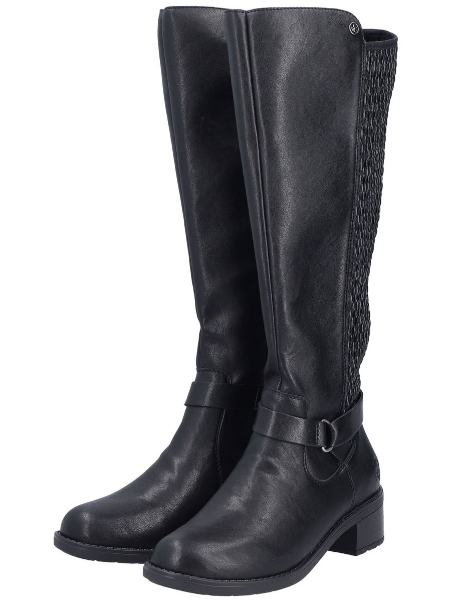 Kniehohe Stiefel mit Stepp-Rückseite