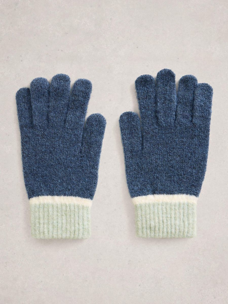 Geripptes Mützen- und Handschuh-Geschenkset