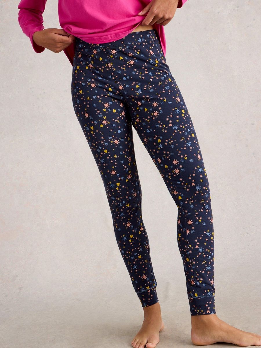Leggings mit Stern- und Herz-Print