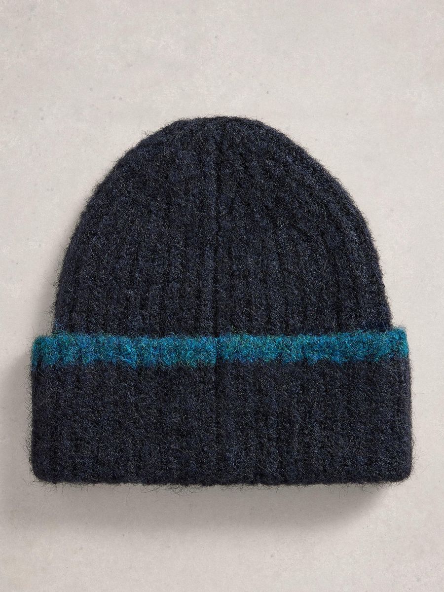 Strukturierte Rippstrick-Beanie