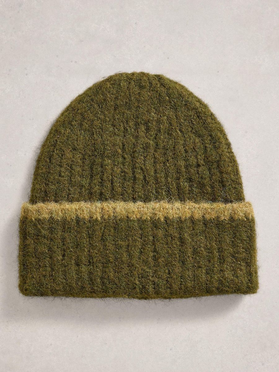Strukturierte Rippstrick-Beanie