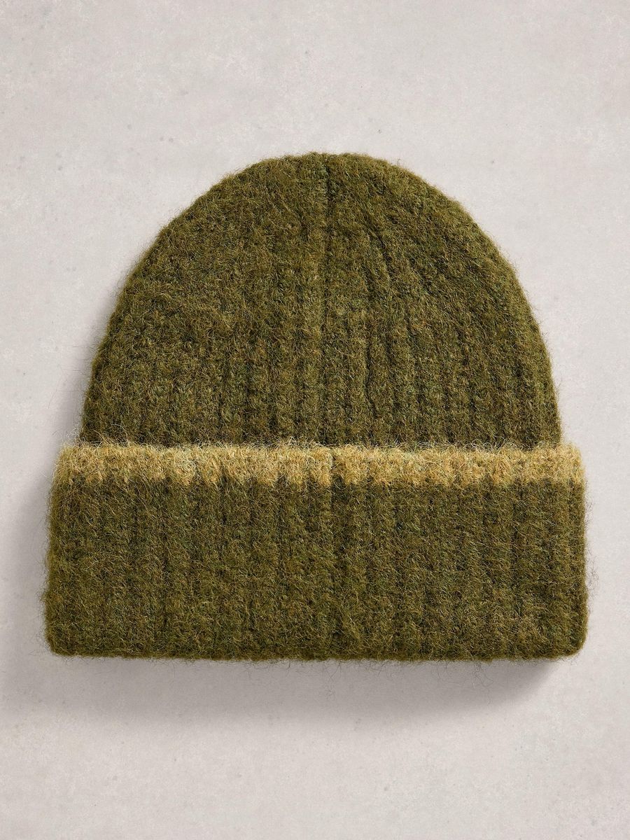 Strukturierte Rippstrick-Beanie