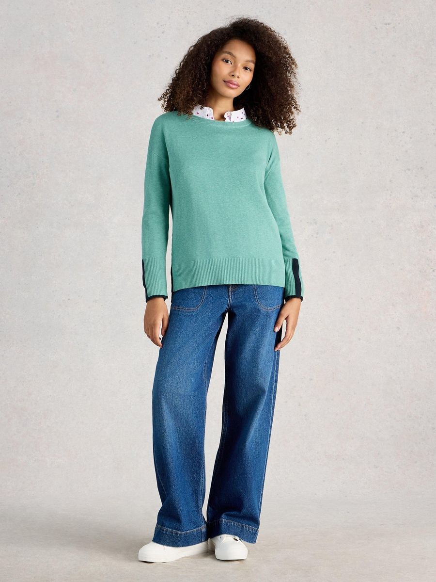 Entspannter Pullover aus Bio-Baumwollmischung