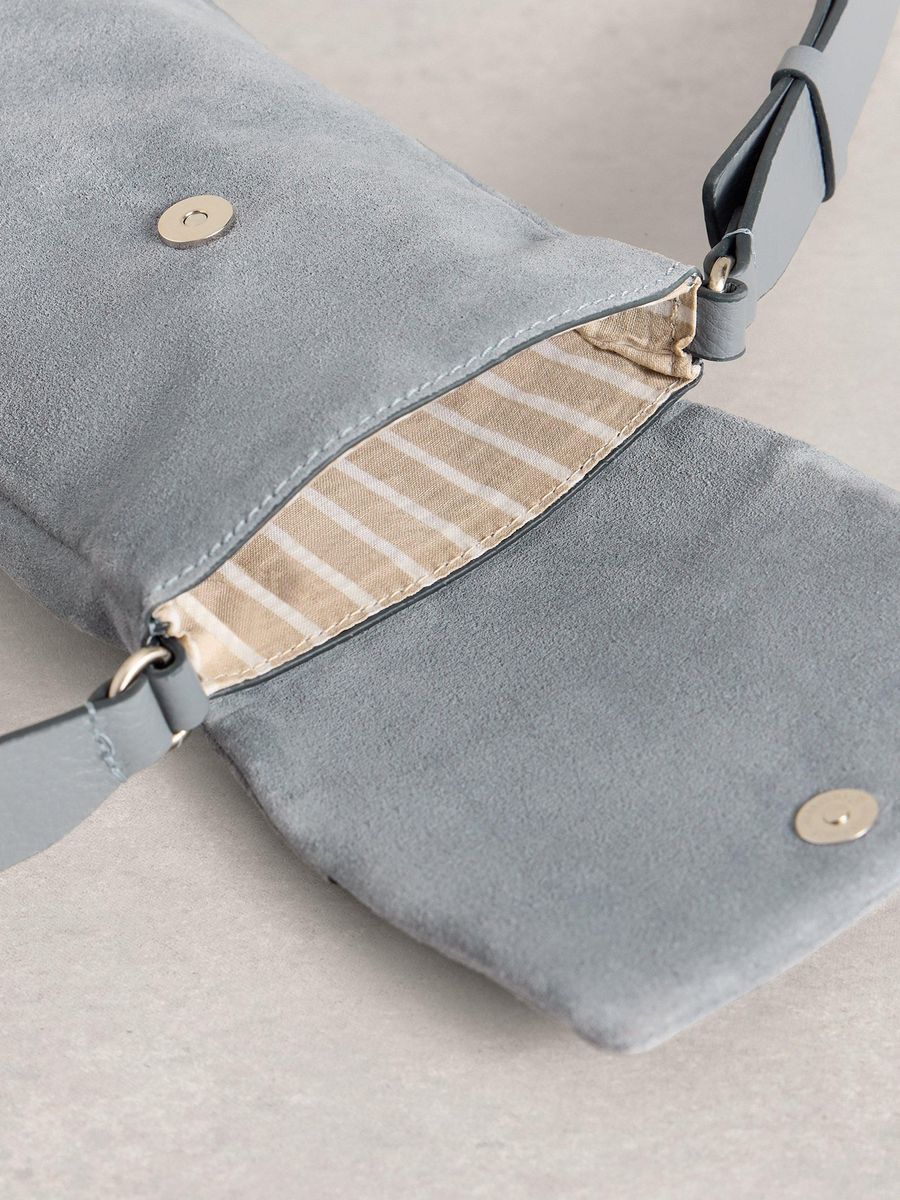 Minimalistische Crossbody-Handytasche aus Wildleder