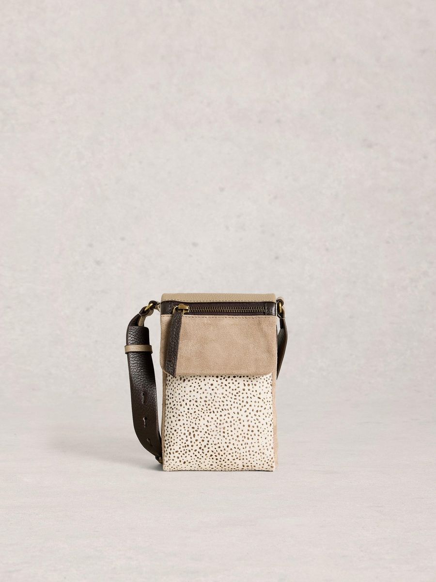 Minimalistische Crossbody-Handytasche aus Wildleder