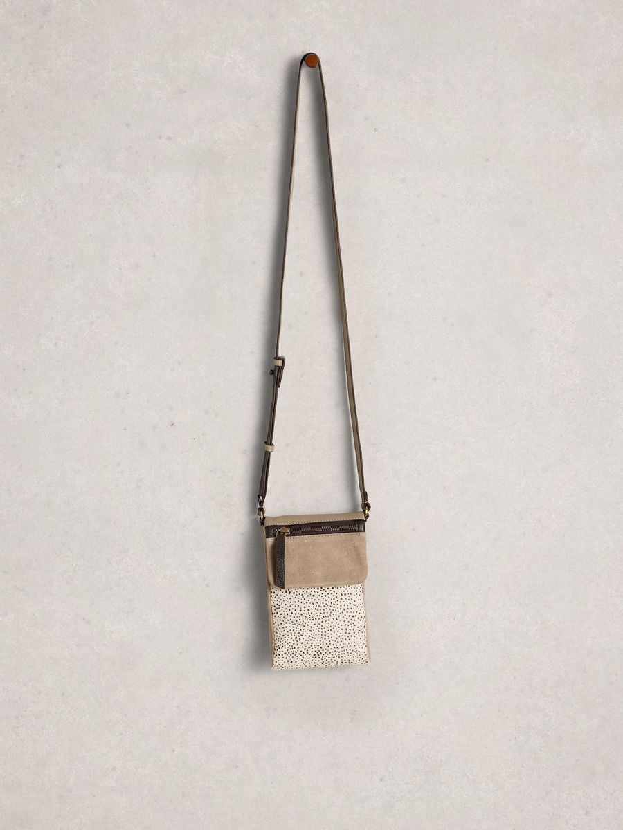 Minimalistische Crossbody-Handytasche aus Wildleder