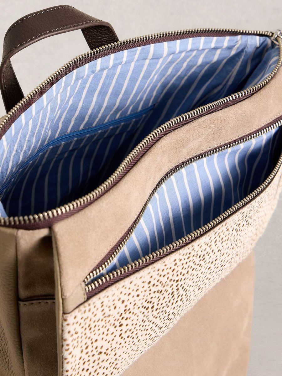 Tiggy Leder-Laptoprucksack