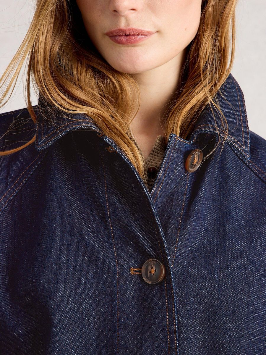 Lässiger Denim-Trenchcoat
