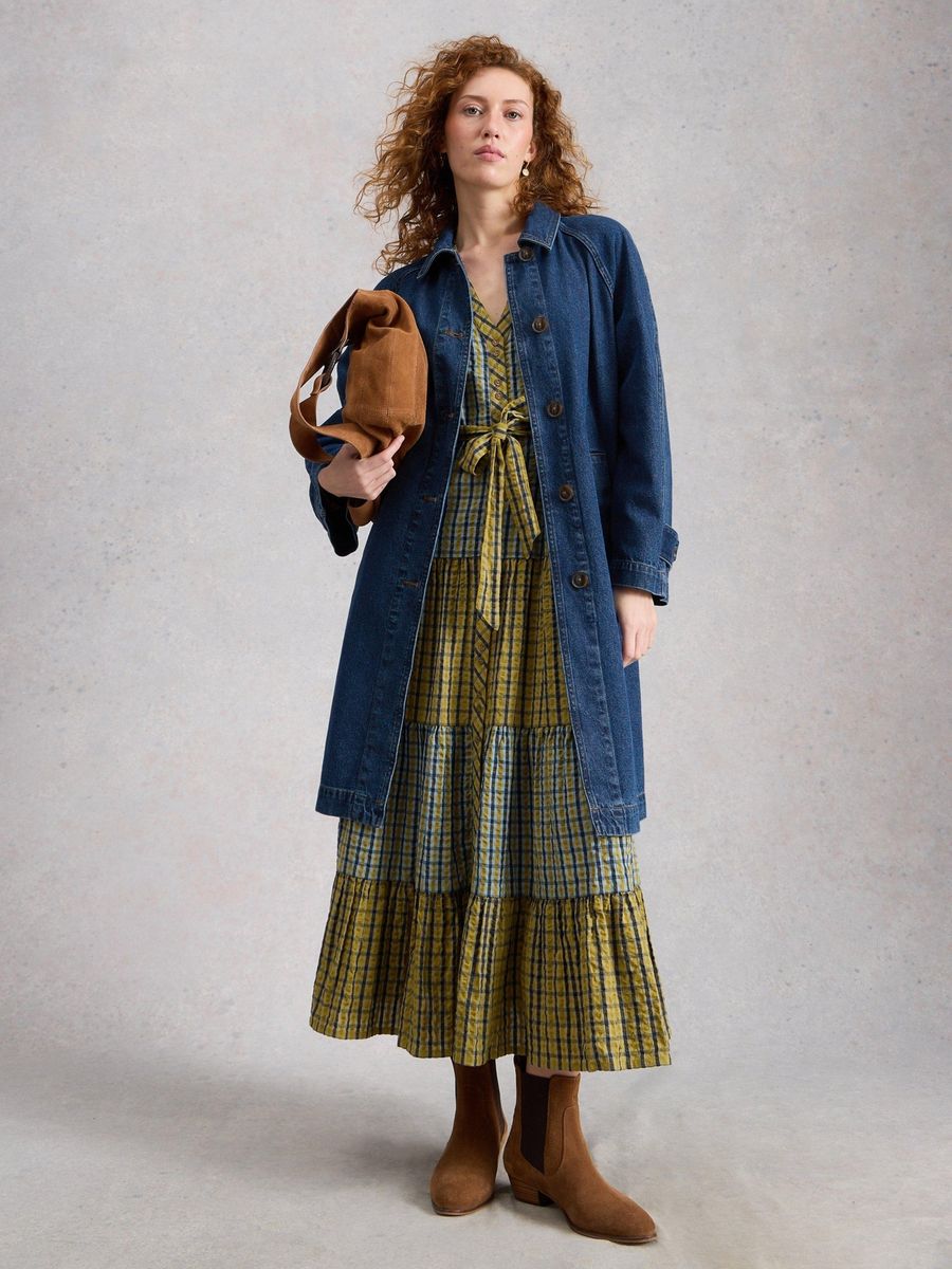 Lässiger Denim-Trenchcoat