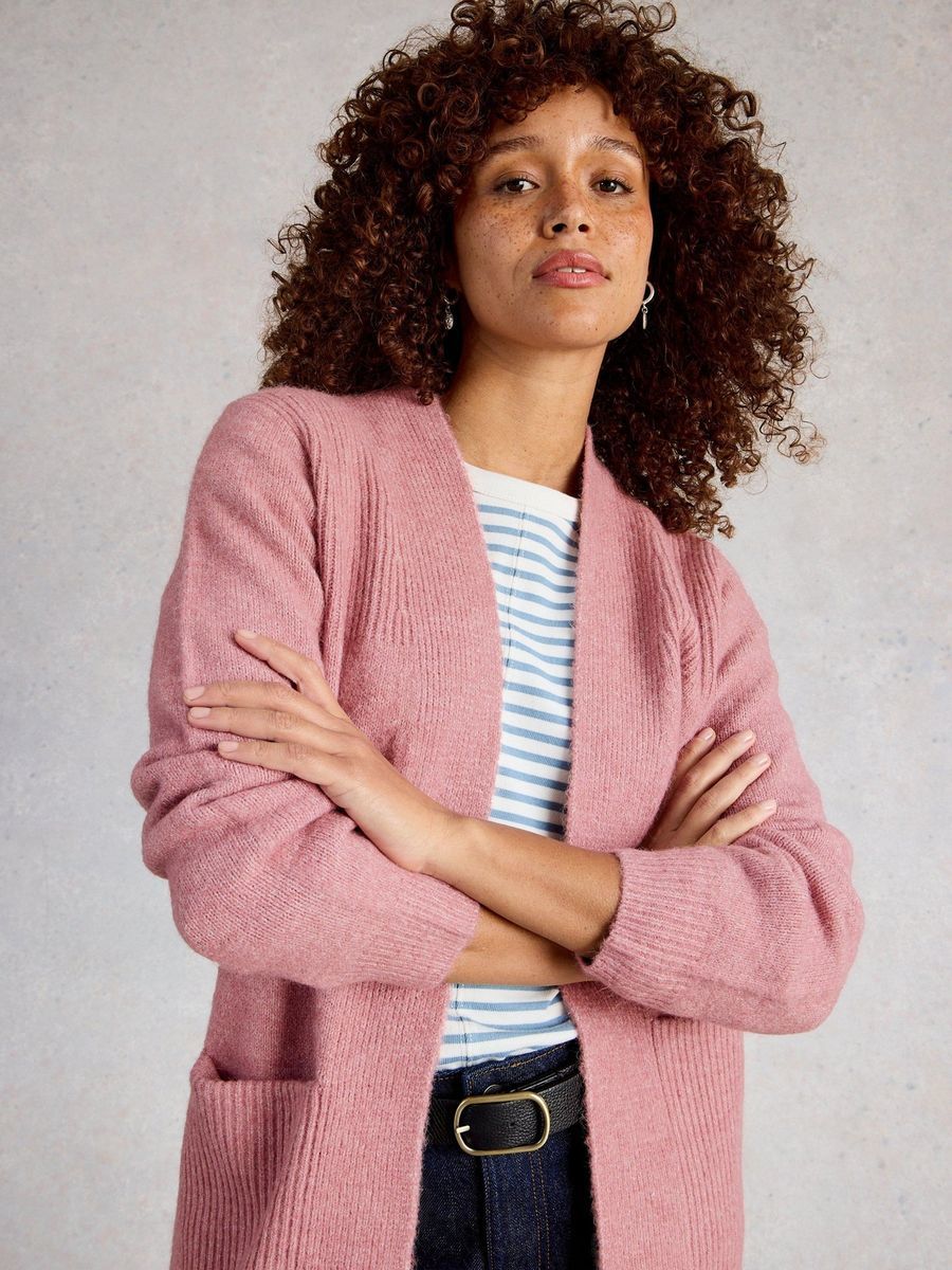 Kuscheliger offener Long-Cardigan