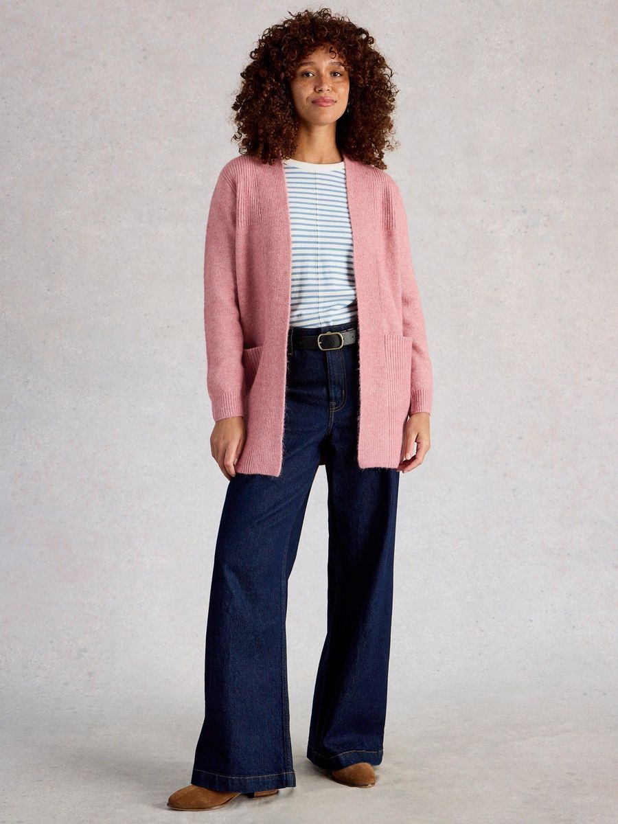 Kuscheliger offener Long-Cardigan