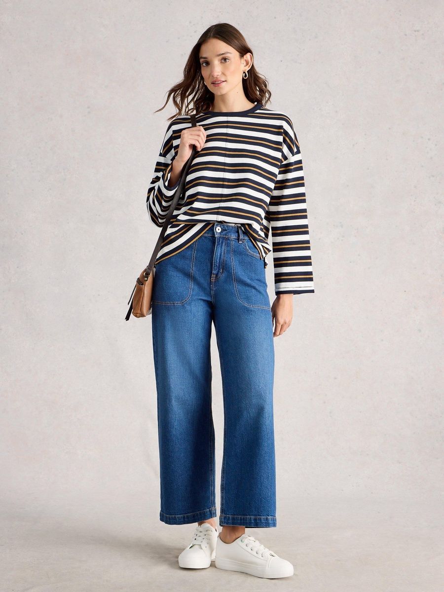 Gestreiftes Longshirt in Relaxed Fit