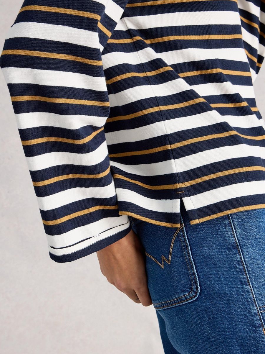 Gestreiftes Longshirt in Relaxed Fit