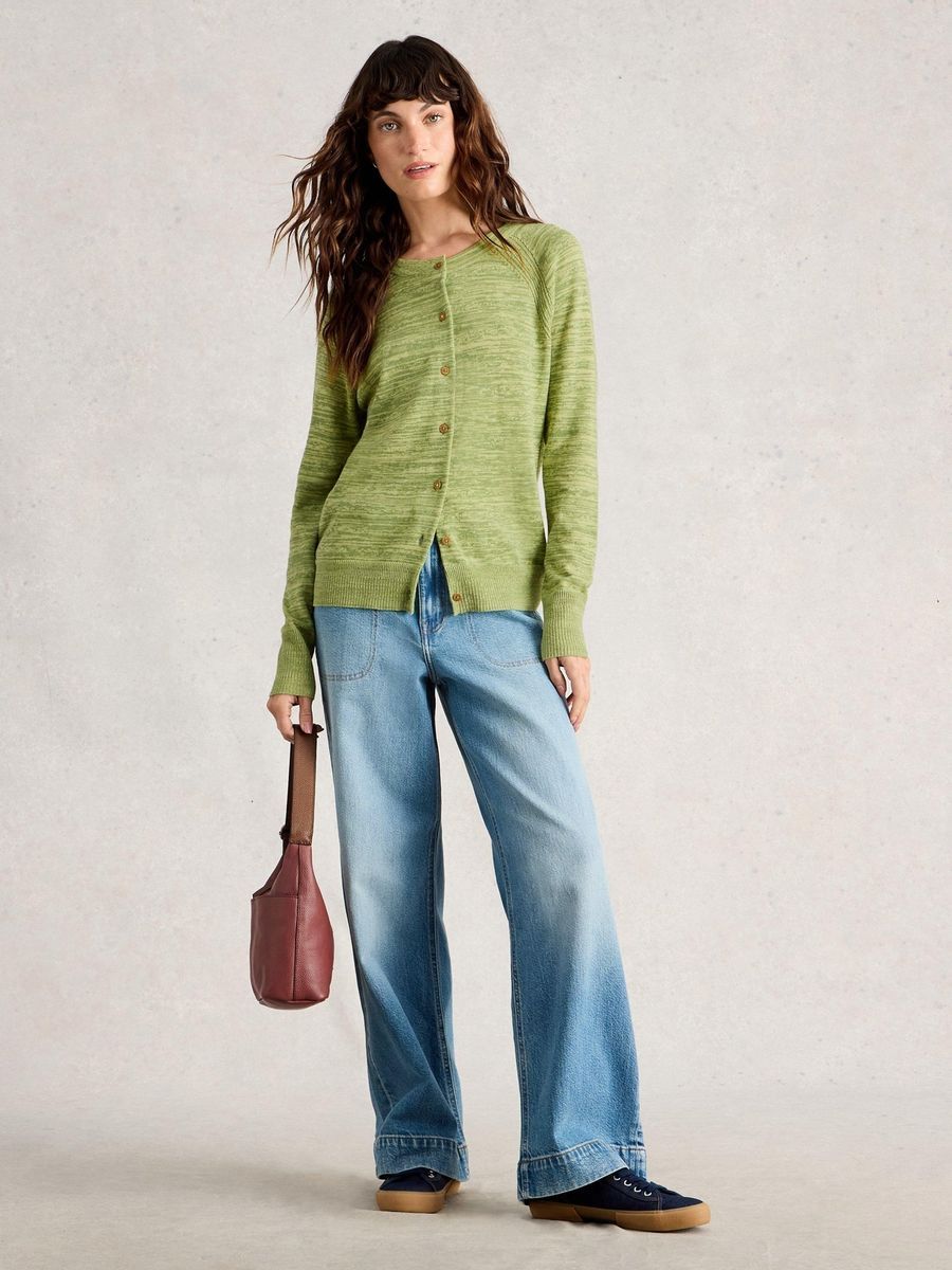 Feinstrick-Melange-Cardigan