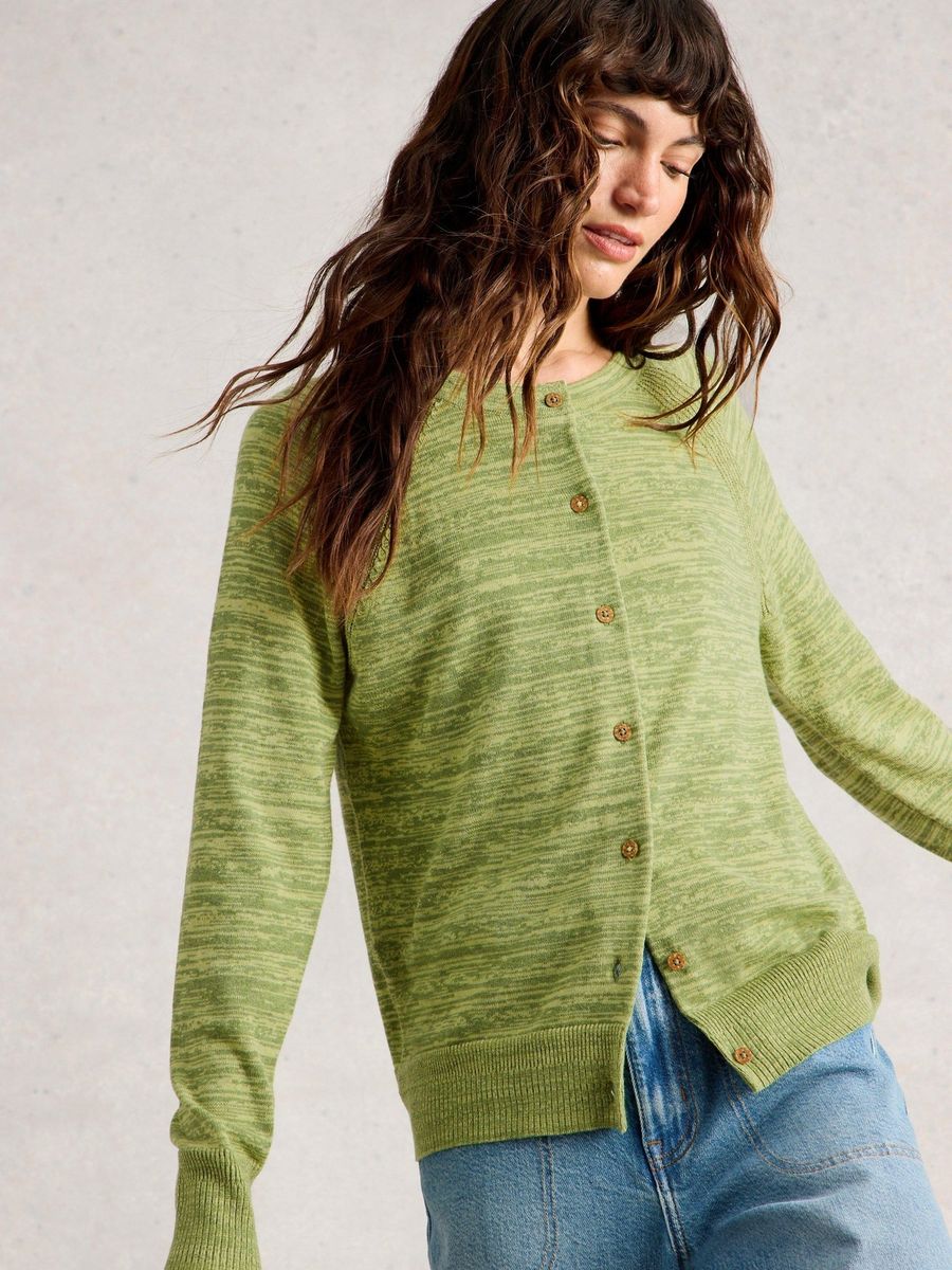 Feinstrick-Melange-Cardigan