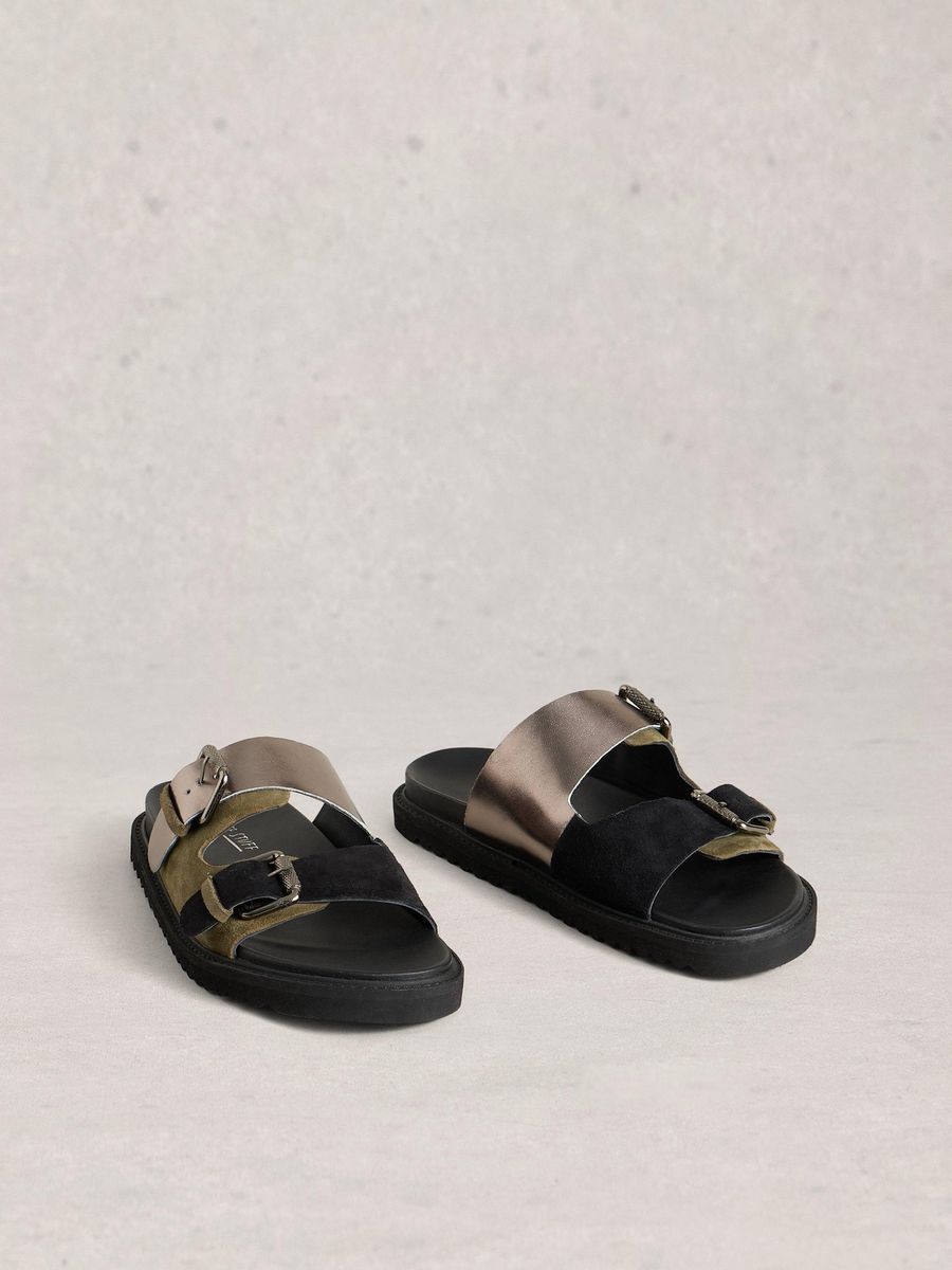 Unisex Fußbettsandalen mit Schnallen