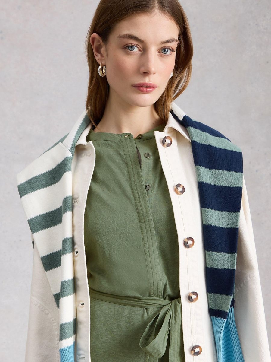 Kurzärmeliger Jersey-Jumpsuit mit Bindegürtel