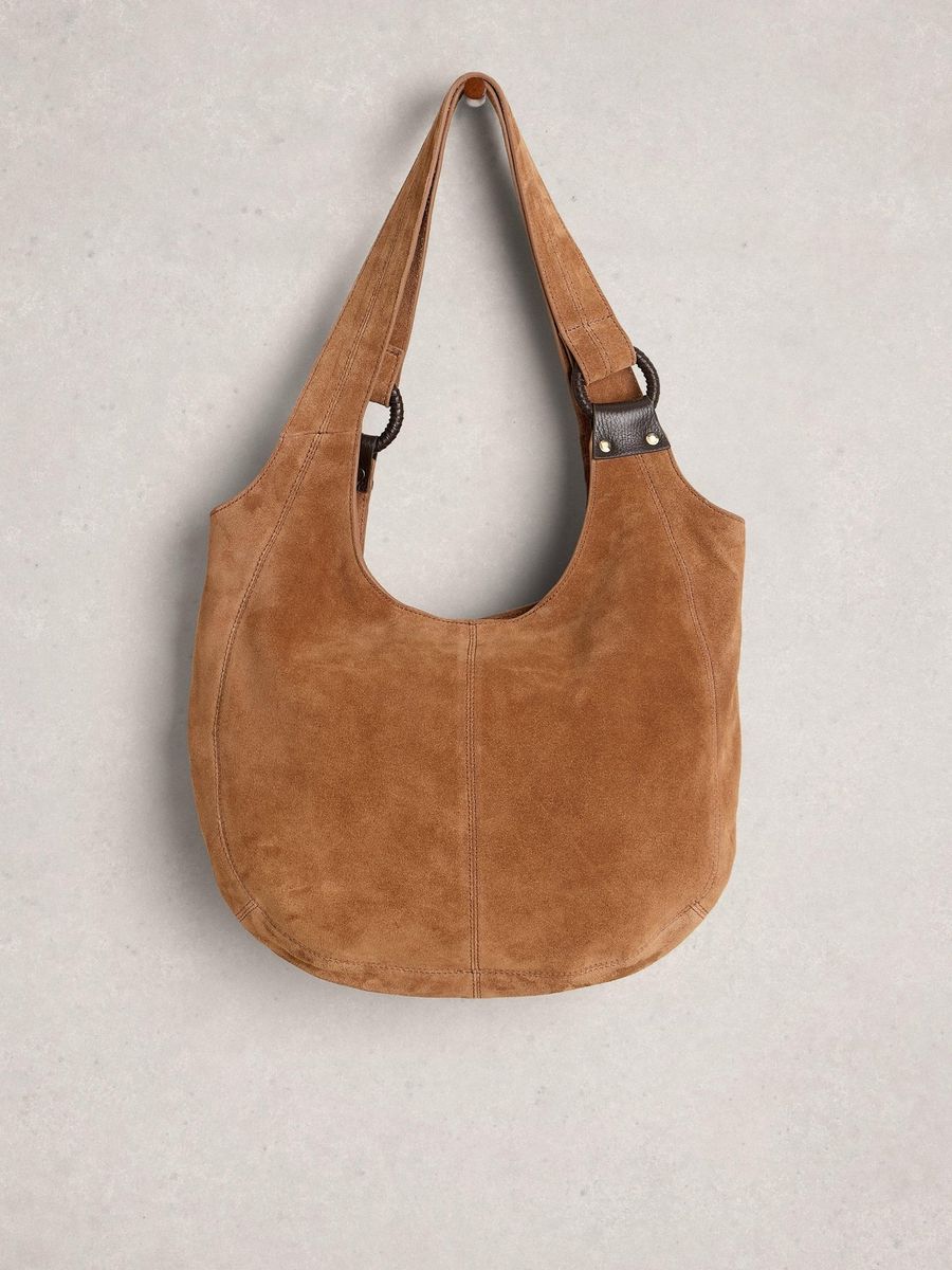 Lässige Wildleder-Schultertasche für Laptops