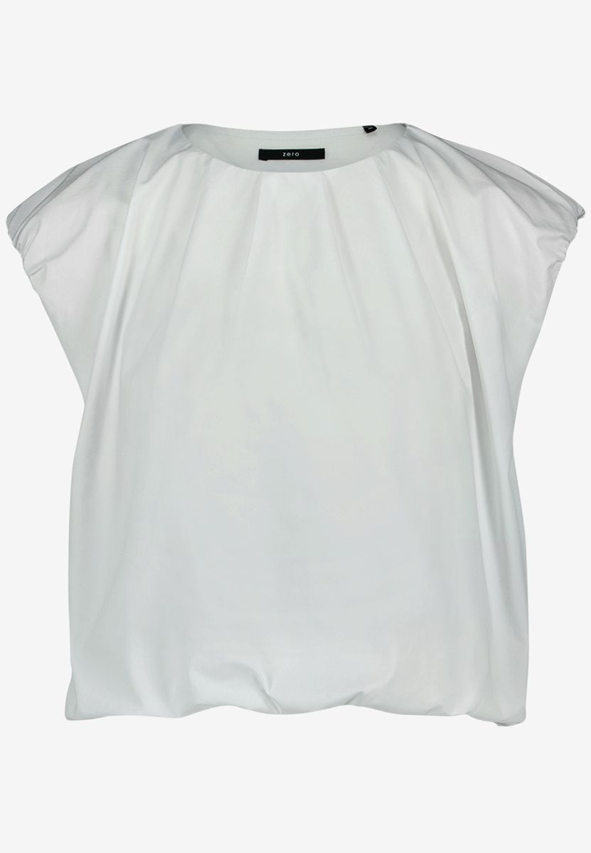 Minimalistische Kurzbluse mit Raffungen