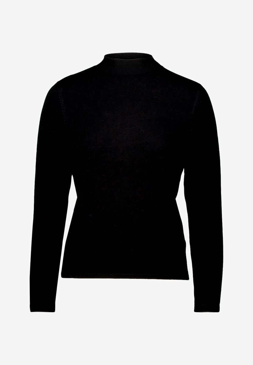 Eleganter Feinstrickpullover mit Stehkragen