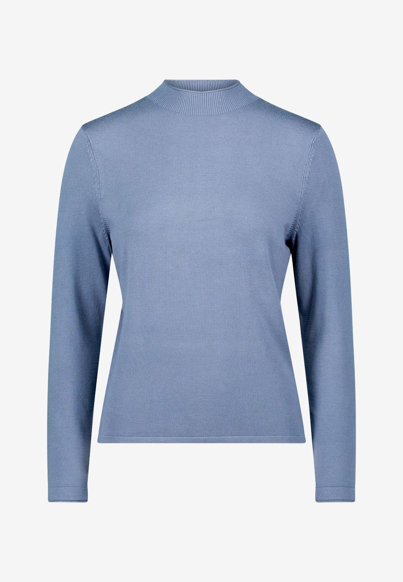 Eleganter Feinstrickpullover mit Stehkragen