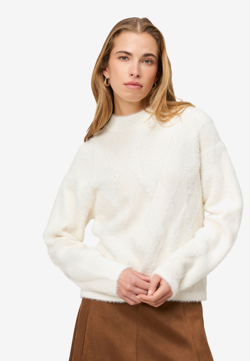 Strukturierter Pullover mit Karomuster