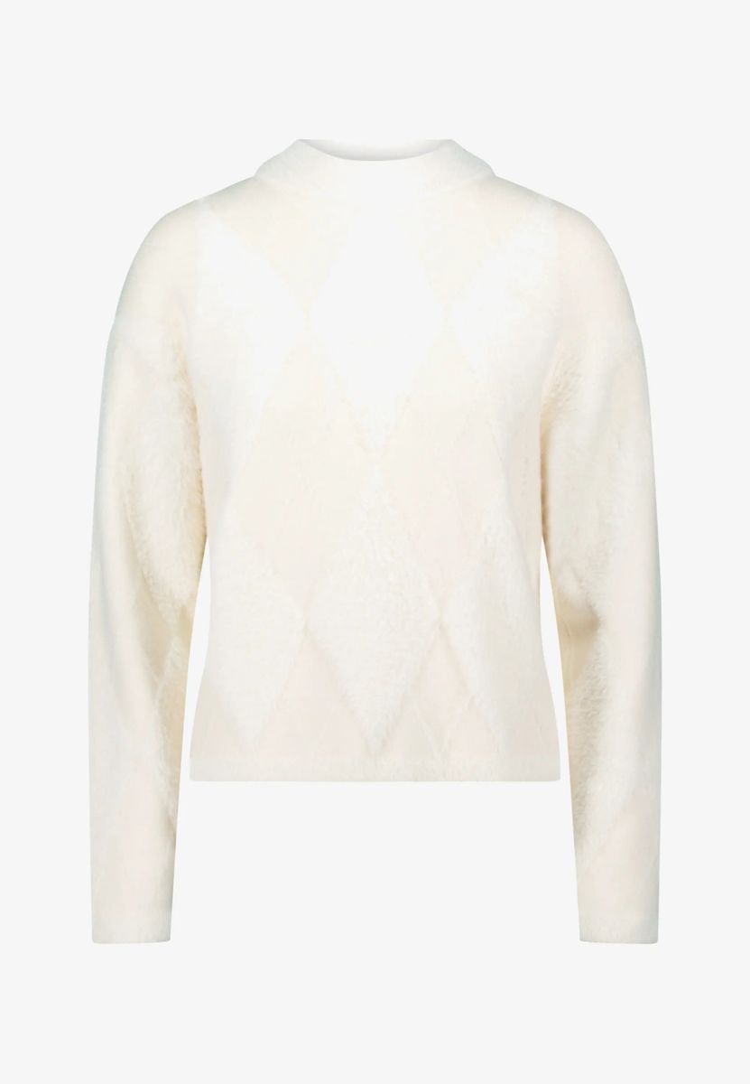 Strukturierter Pullover mit Karomuster
