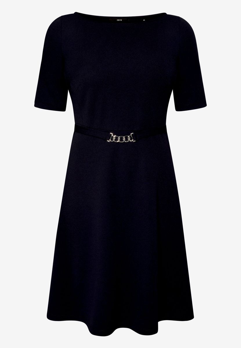 Elegantes Jerseykleid mit Bootausschnitt