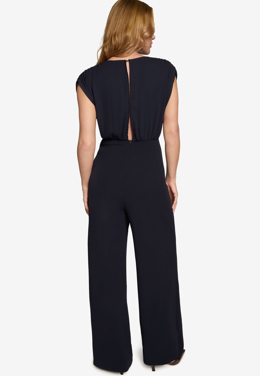 Eleganter Wickel-Jumpsuit mit weitem Bein