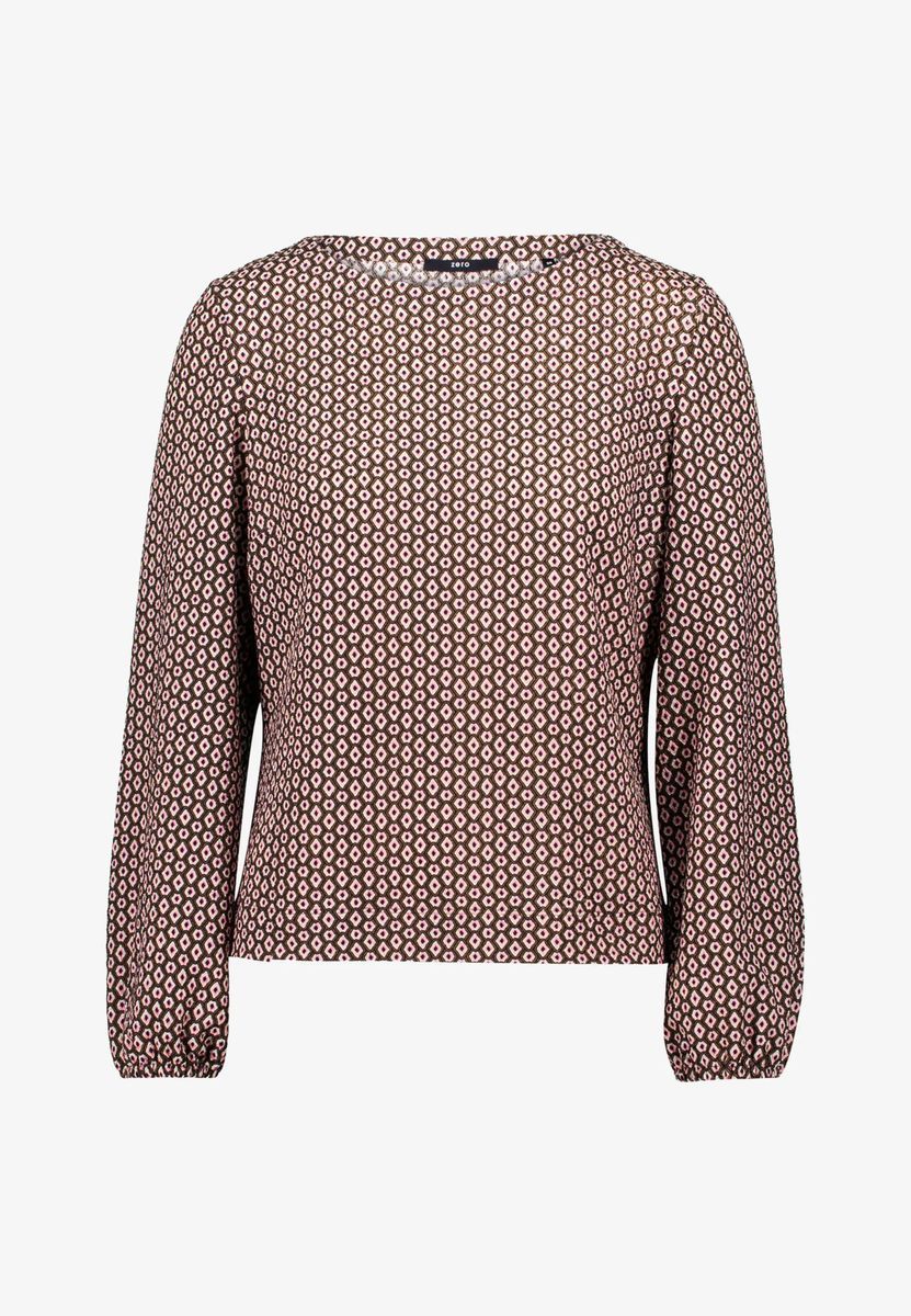 Bluse mit geometrischem Rautenprint
