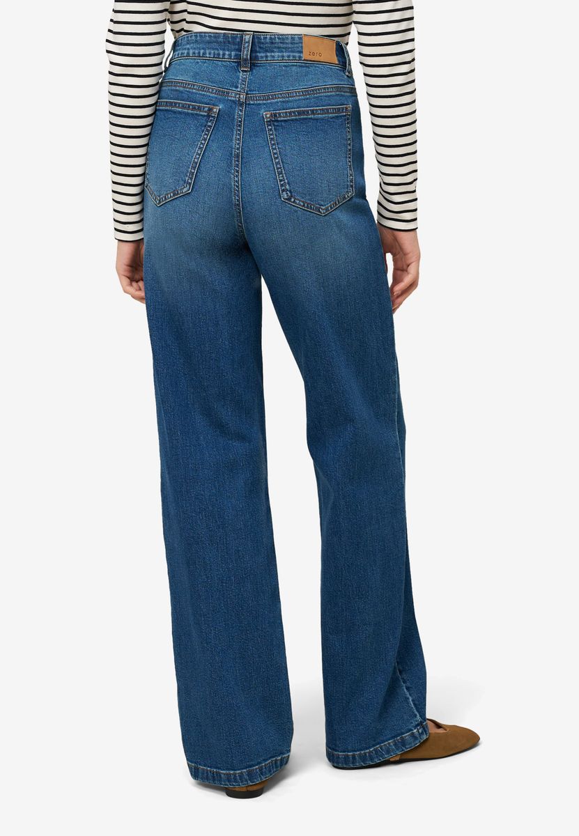 High-Waist Jeans mit weitem Bein