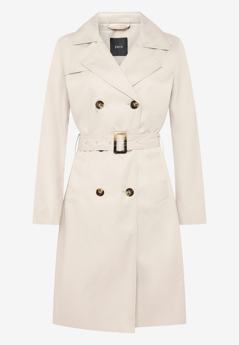 Zeitloser zweireihiger Trenchcoat mit Gürtel