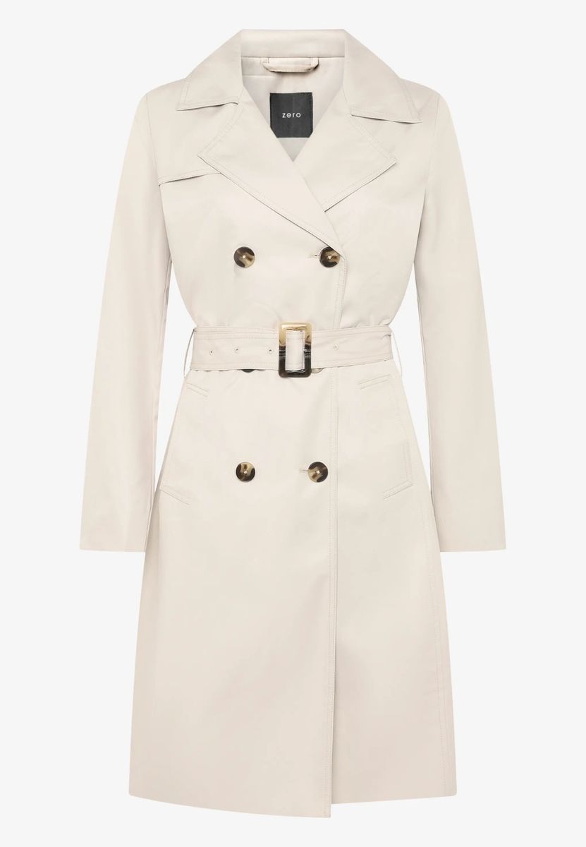 Zeitloser zweireihiger Trenchcoat mit Gürtel