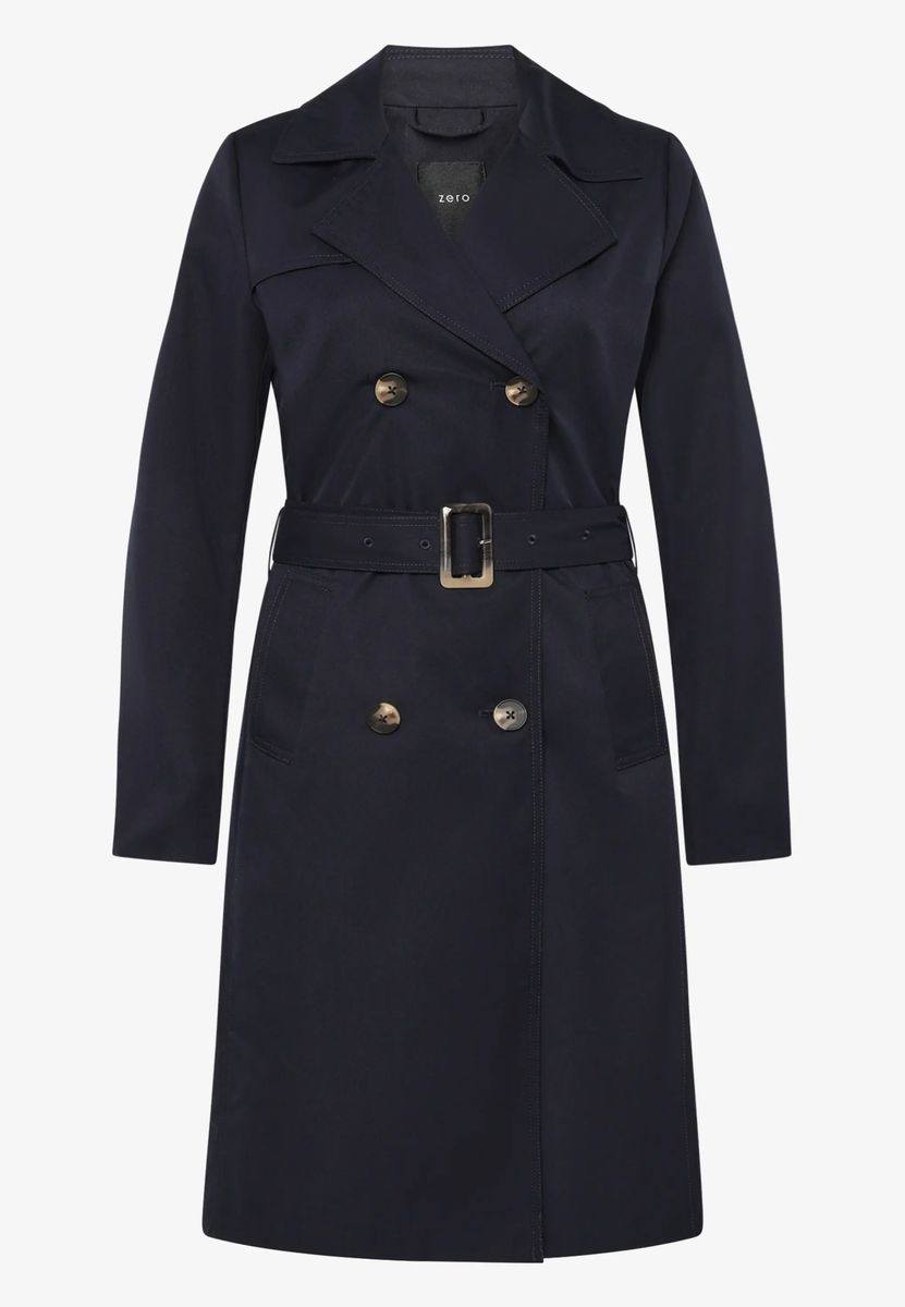 Zeitloser zweireihiger Trenchcoat mit Gürtel