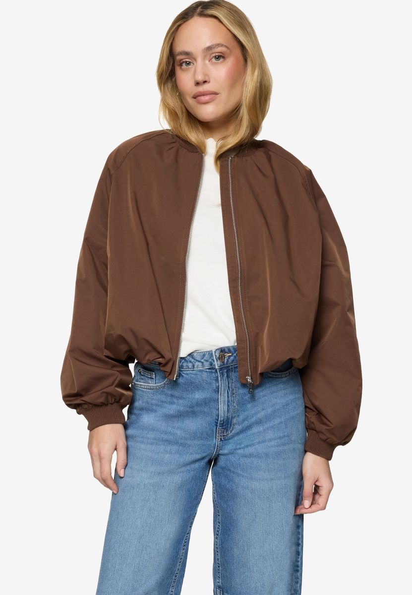Kurz geschnittene Oversized-Bomberjacke