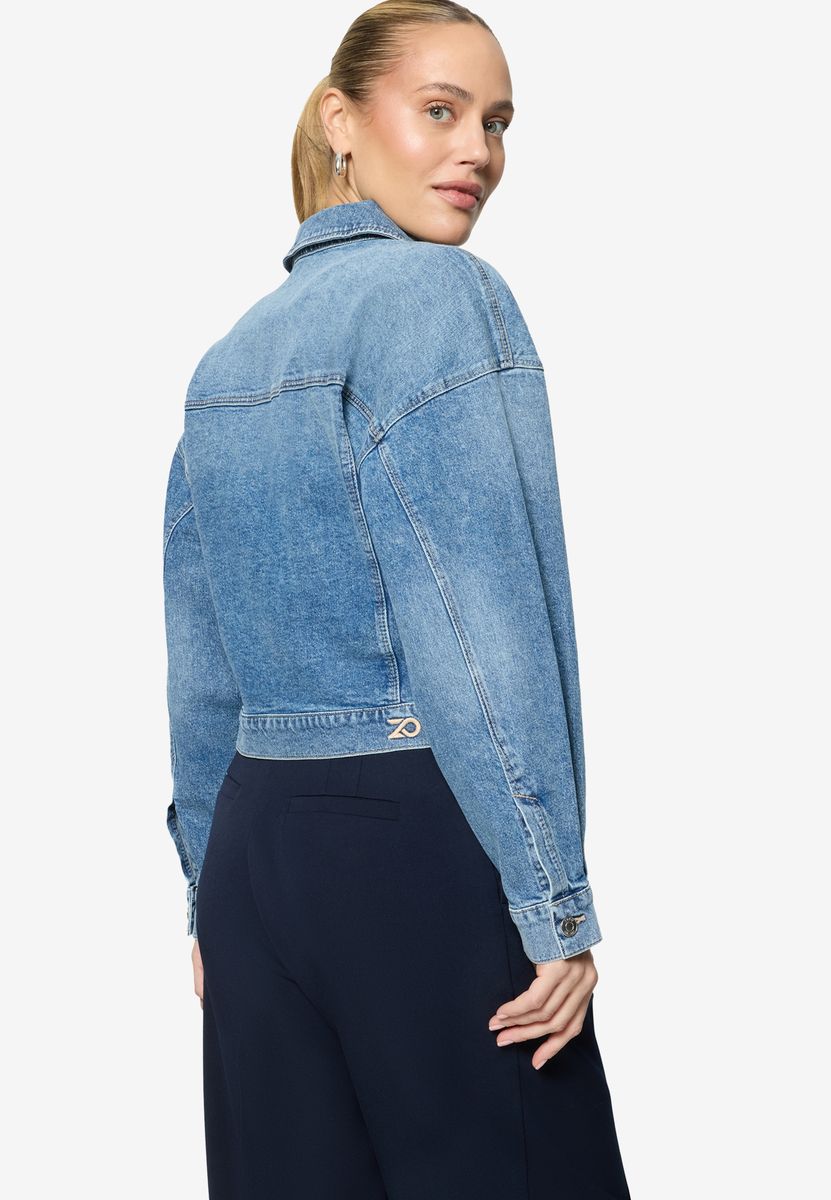 Kurze Cropped Jeansjacke