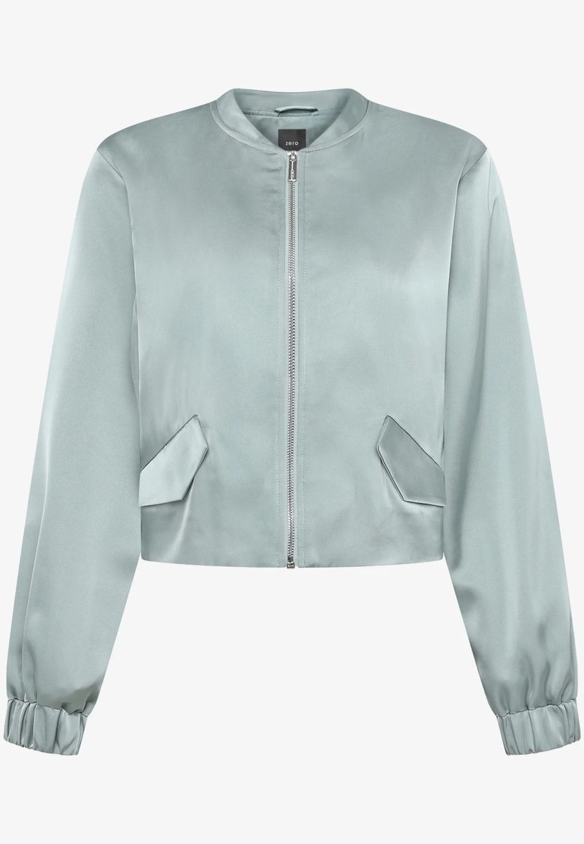 Kurze Bomberjacke aus Satin