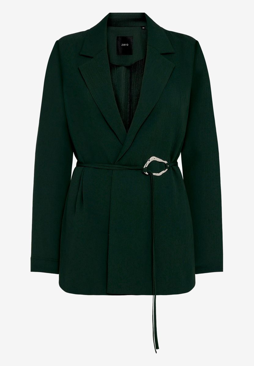 Strukturierter Longblazer mit Bindedetail