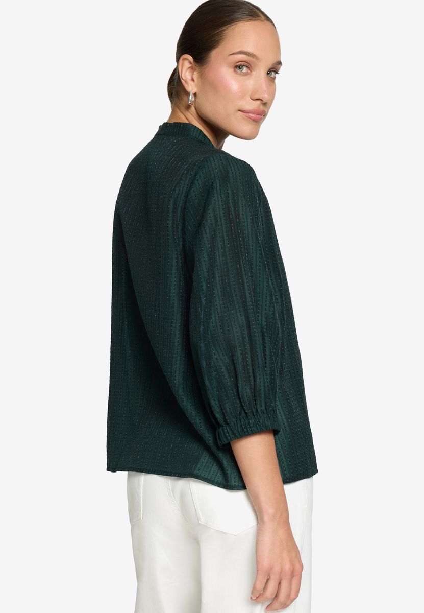 Strukturierte Schlupfbluse mit Bindedetails
