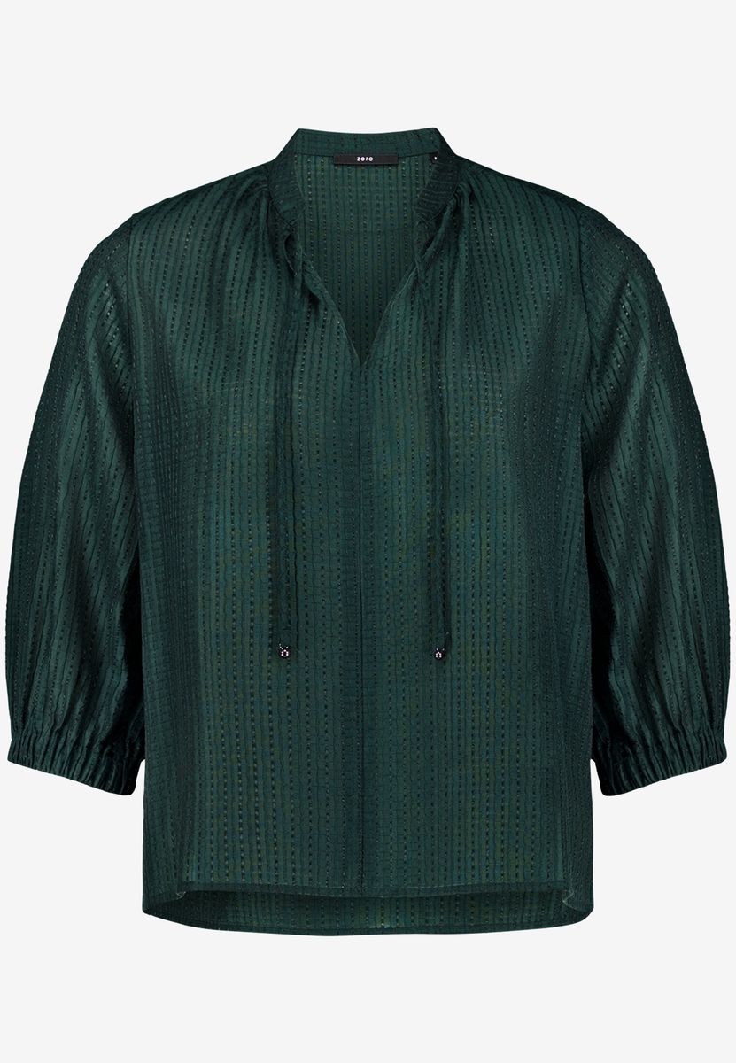 Strukturierte Schlupfbluse mit Bindedetails