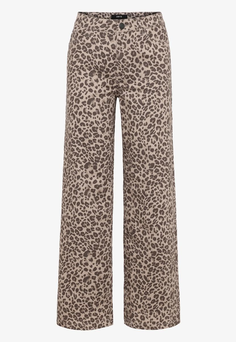 Weit geschnittene Hose mit Leopardenmuster