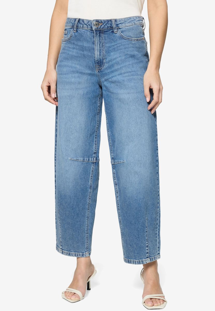 Barrel-Jeans mit mittlerer Leibhöhe