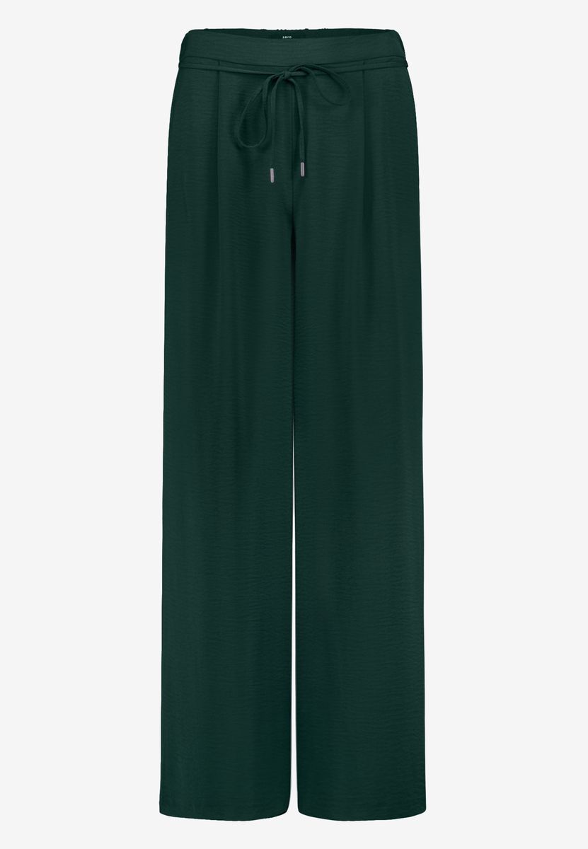 Weite Stoffhose mit Bindegürtel