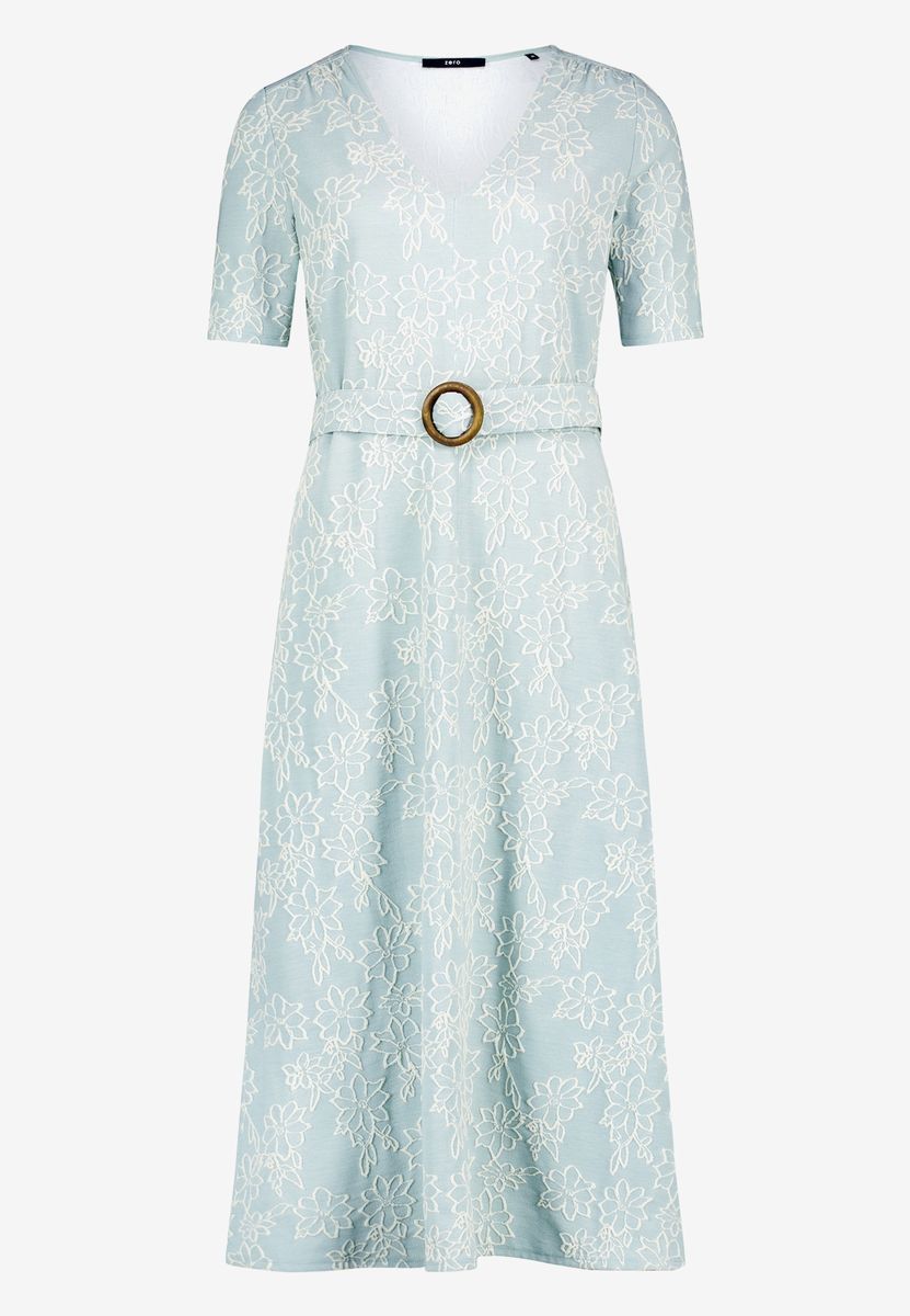 Midi-Kleid mit floraler Stickerei