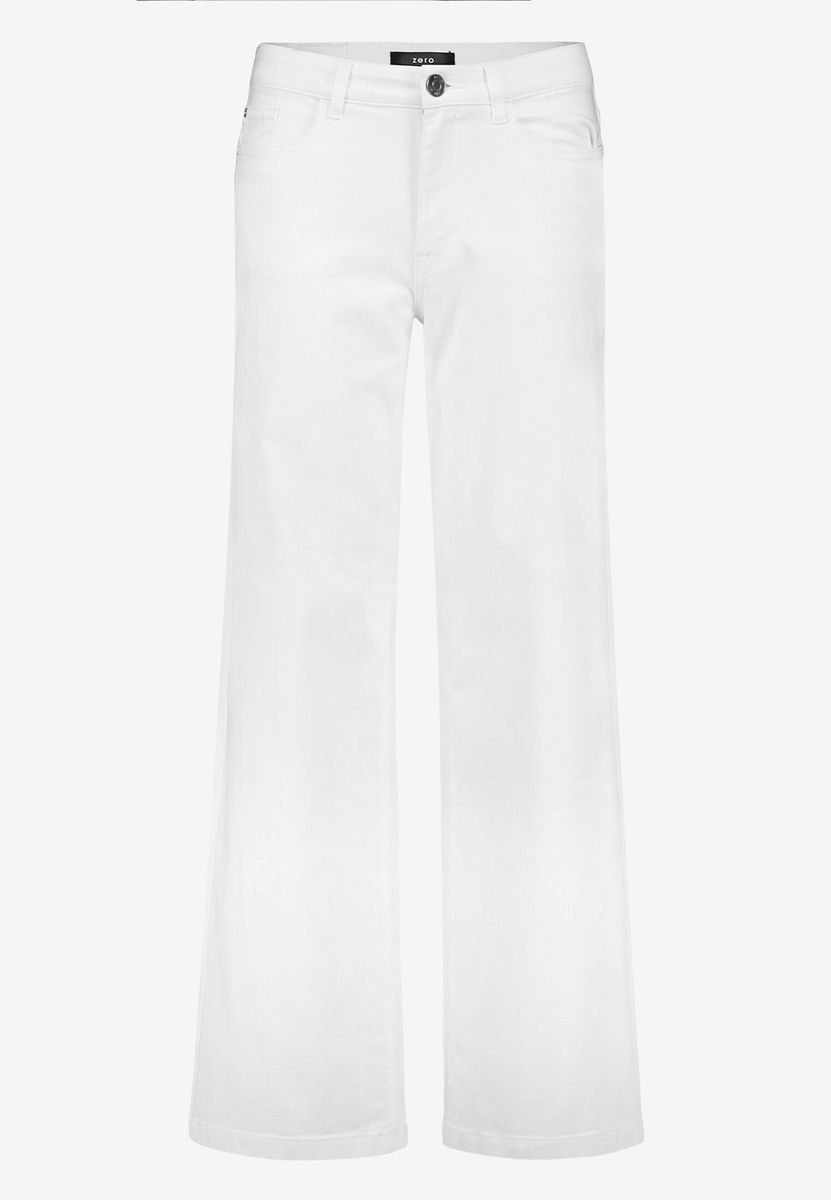 Hochgeschnittene Wide-Leg Jeanshose