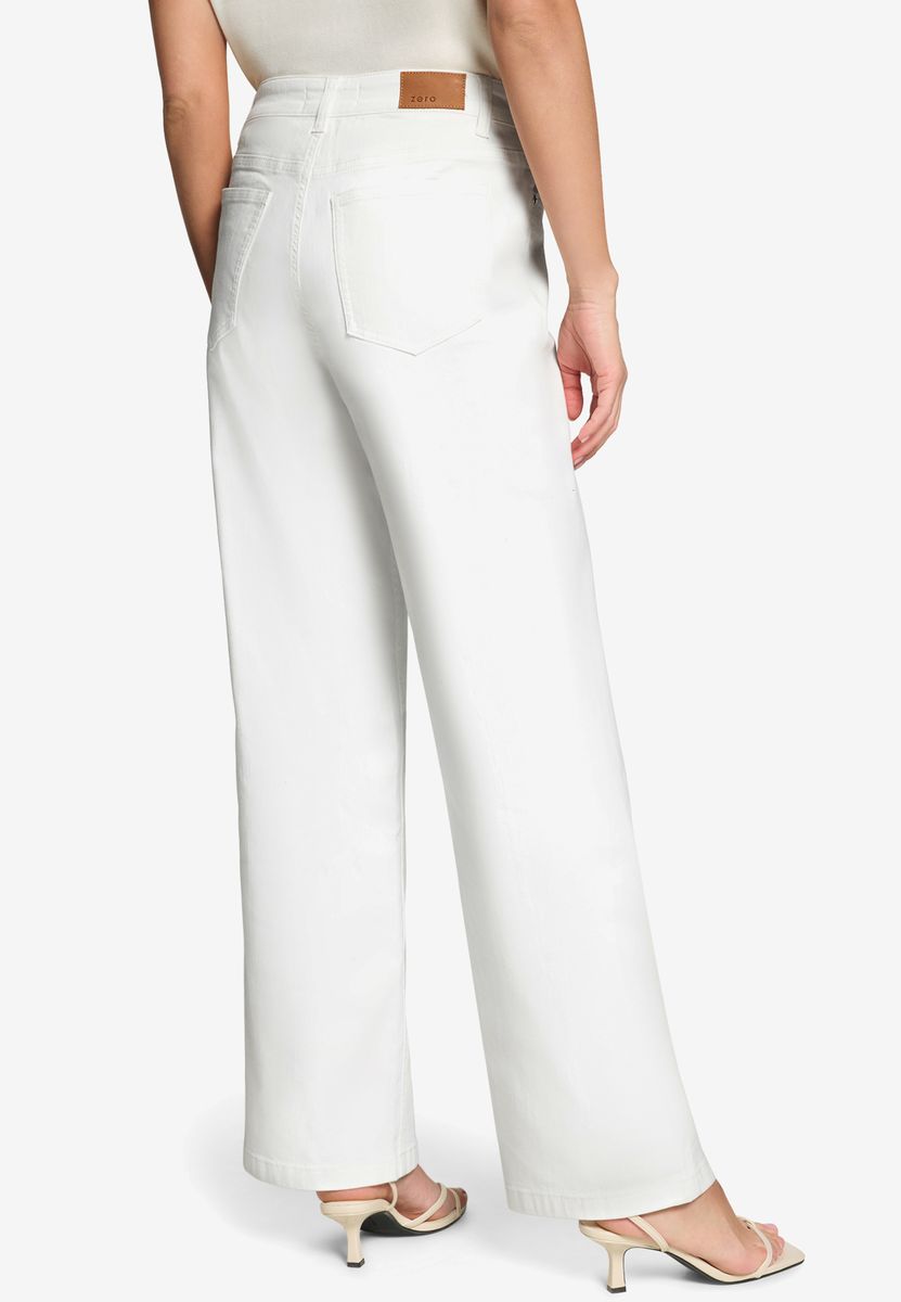 Hochgeschnittene Wide-Leg Jeanshose