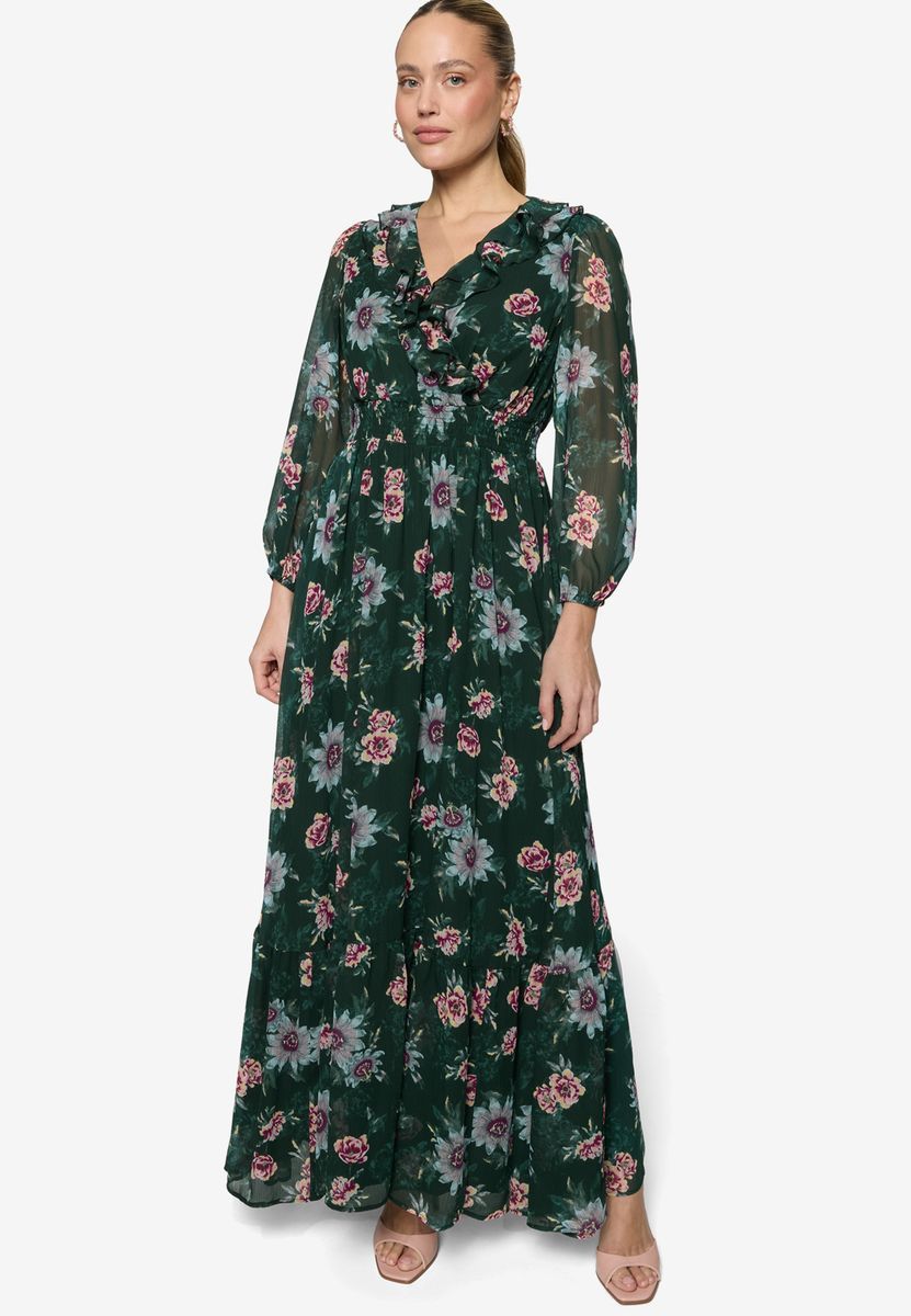 Luftiges Maxikleid mit Blumenmuster