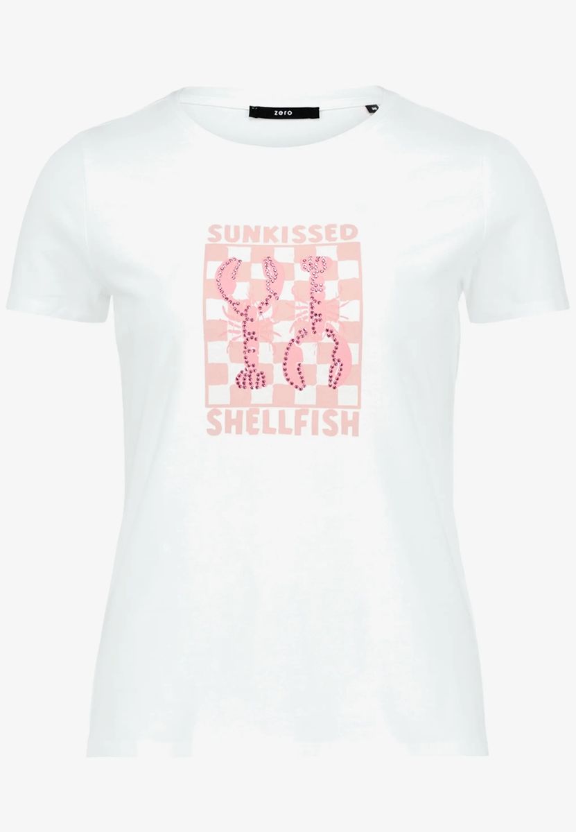 T-Shirt mit Schalentier-Print