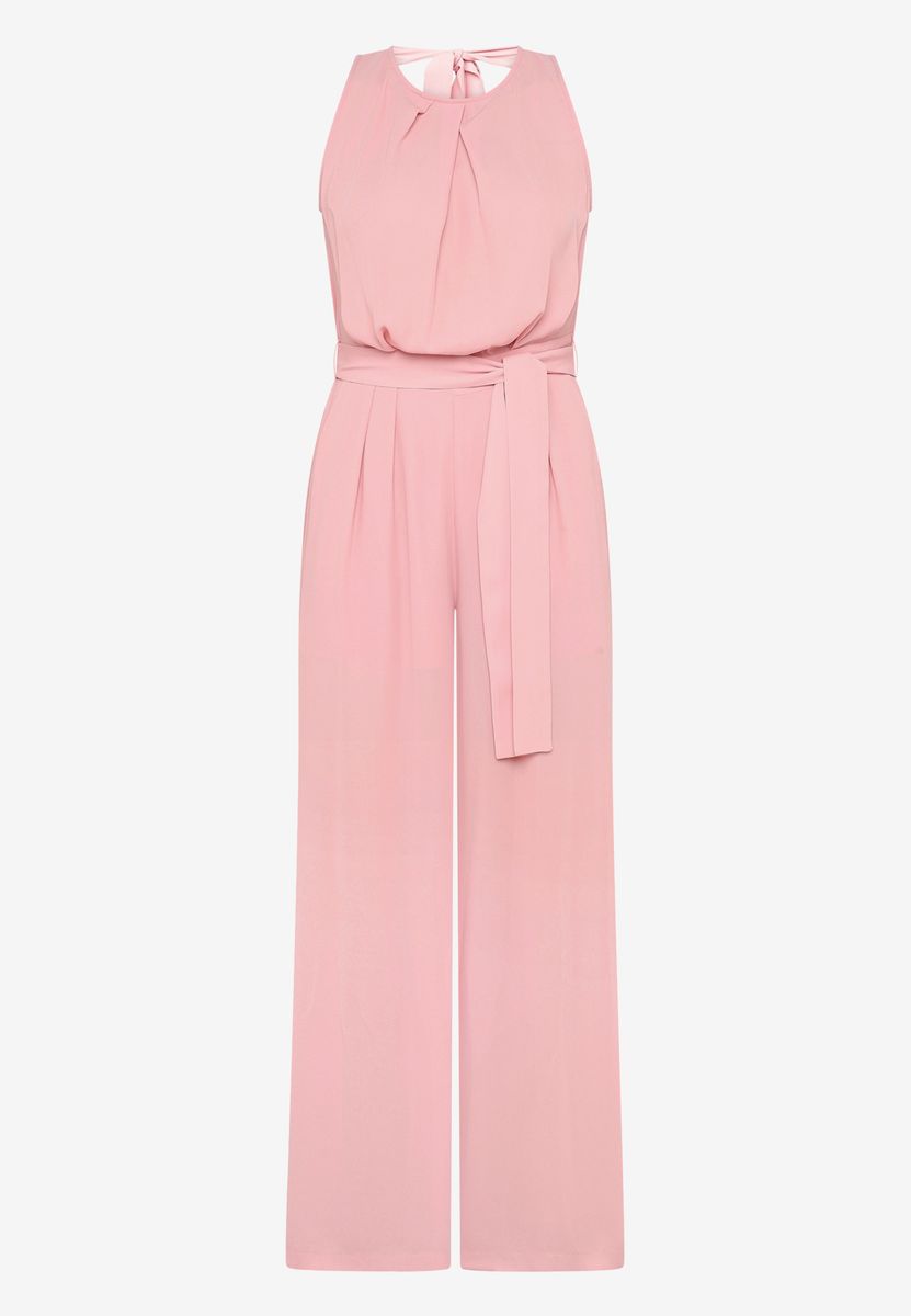 Ärmelloser Jumpsuit mit weitem Bein
