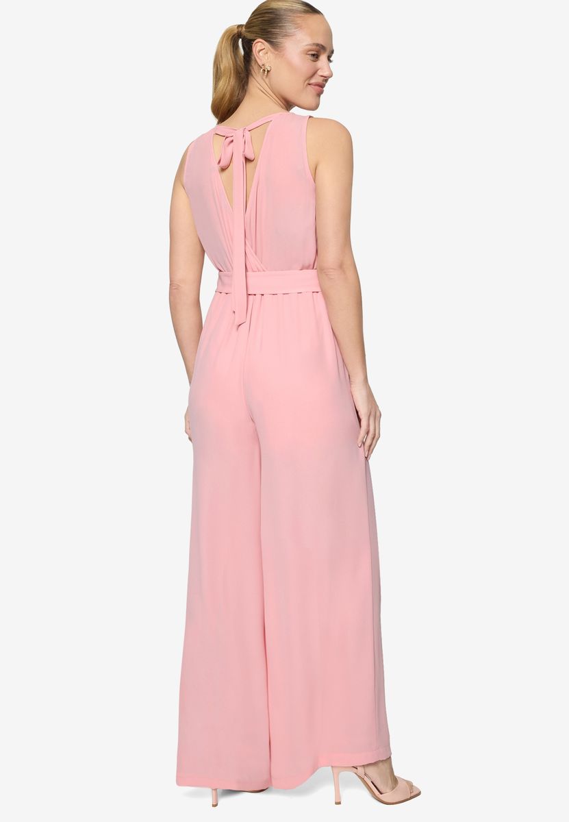 Ärmelloser Jumpsuit mit weitem Bein